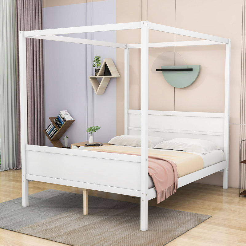 Winston Porter Enzzo Queen Low Profile Canopy Bed Wayfair